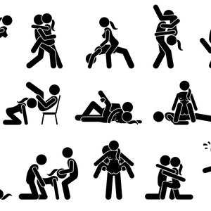 Sex SVG, Sexuelle Positionen EPS, Fucking Vector, Fuck Positions PNG, Sex Silhouette, Kama Sutra Set, Kamasutra Bundle, Fetisch Cartoon, Cartoon