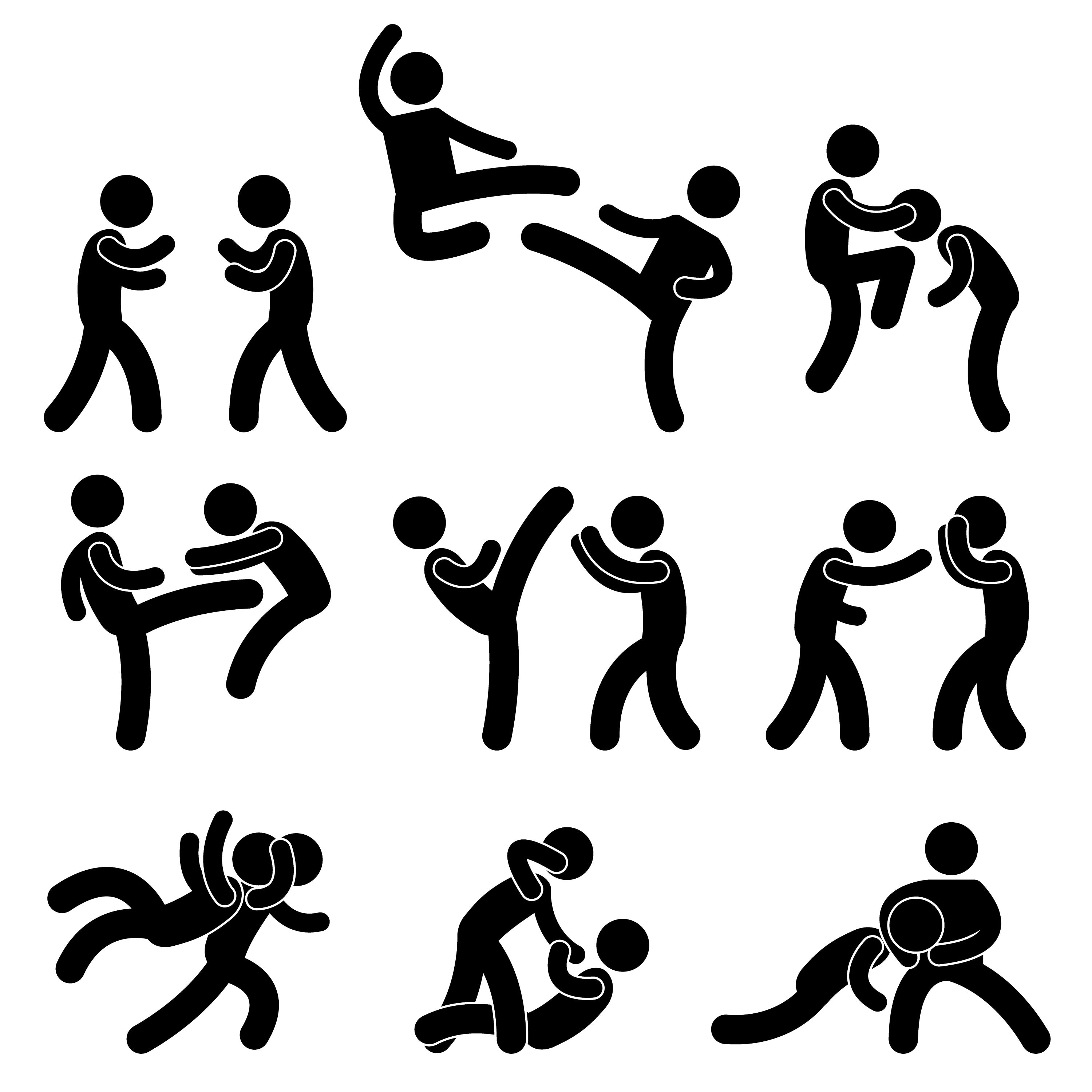 Free Vectors  stickman - fight