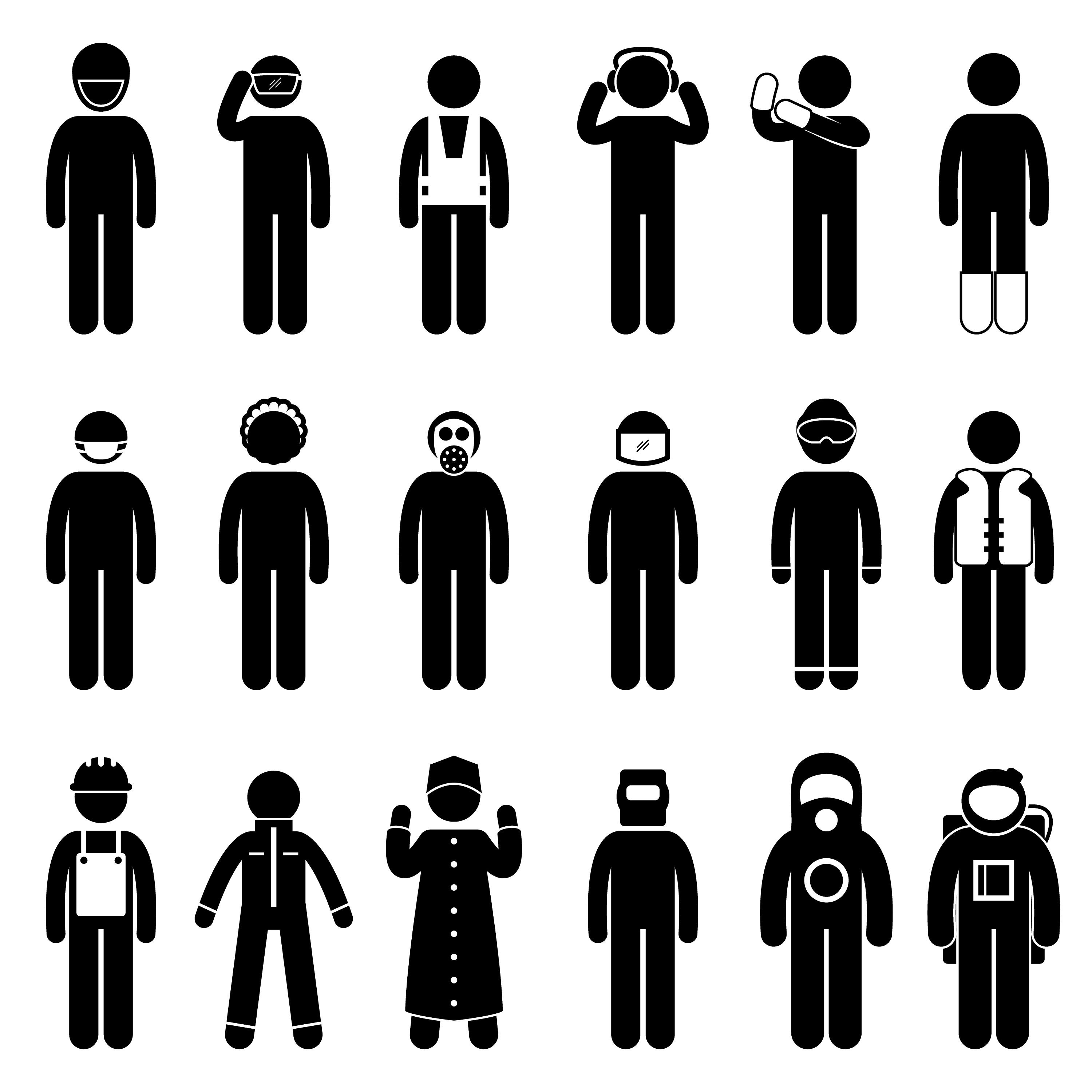 Working Robe Symbol Worker Apparel Dress Construction Outfit Proper Safety Attire Uniform ...