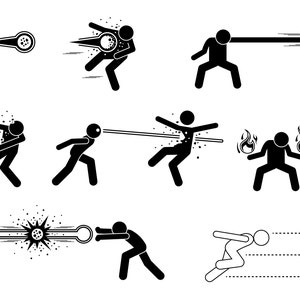 Street Fighter Stick Figures Stickman Fighting Fighter Power Hadoken  Fireball Kung Fu Kungfu Laser VS Versus Download Icons PNG SVG Vector