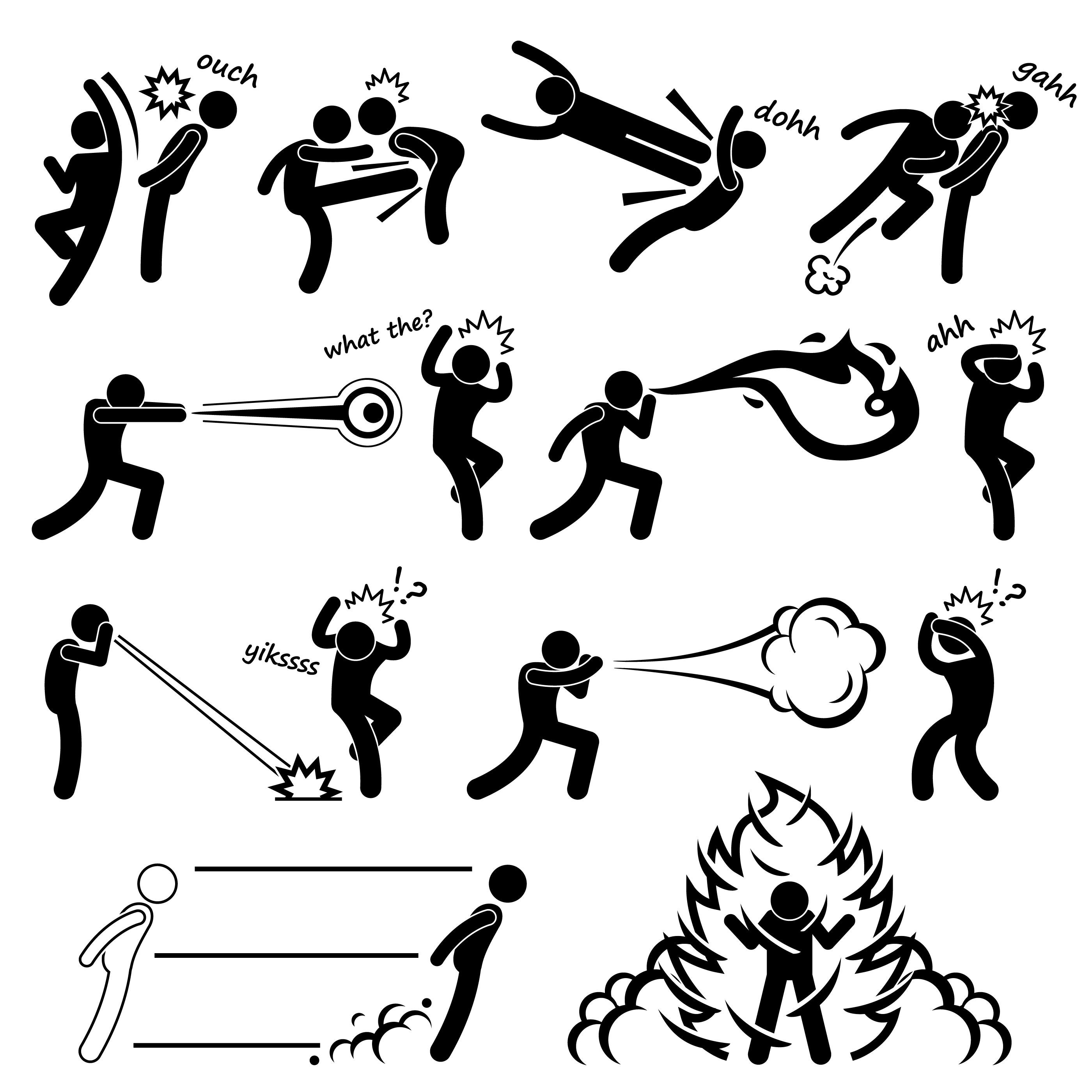 Street Fighter Stick Figures Stickman Fighting Fighter Power Hadoken  Fireball Kung Fu Kungfu Laser VS Versus Download Icons PNG SVG Vector