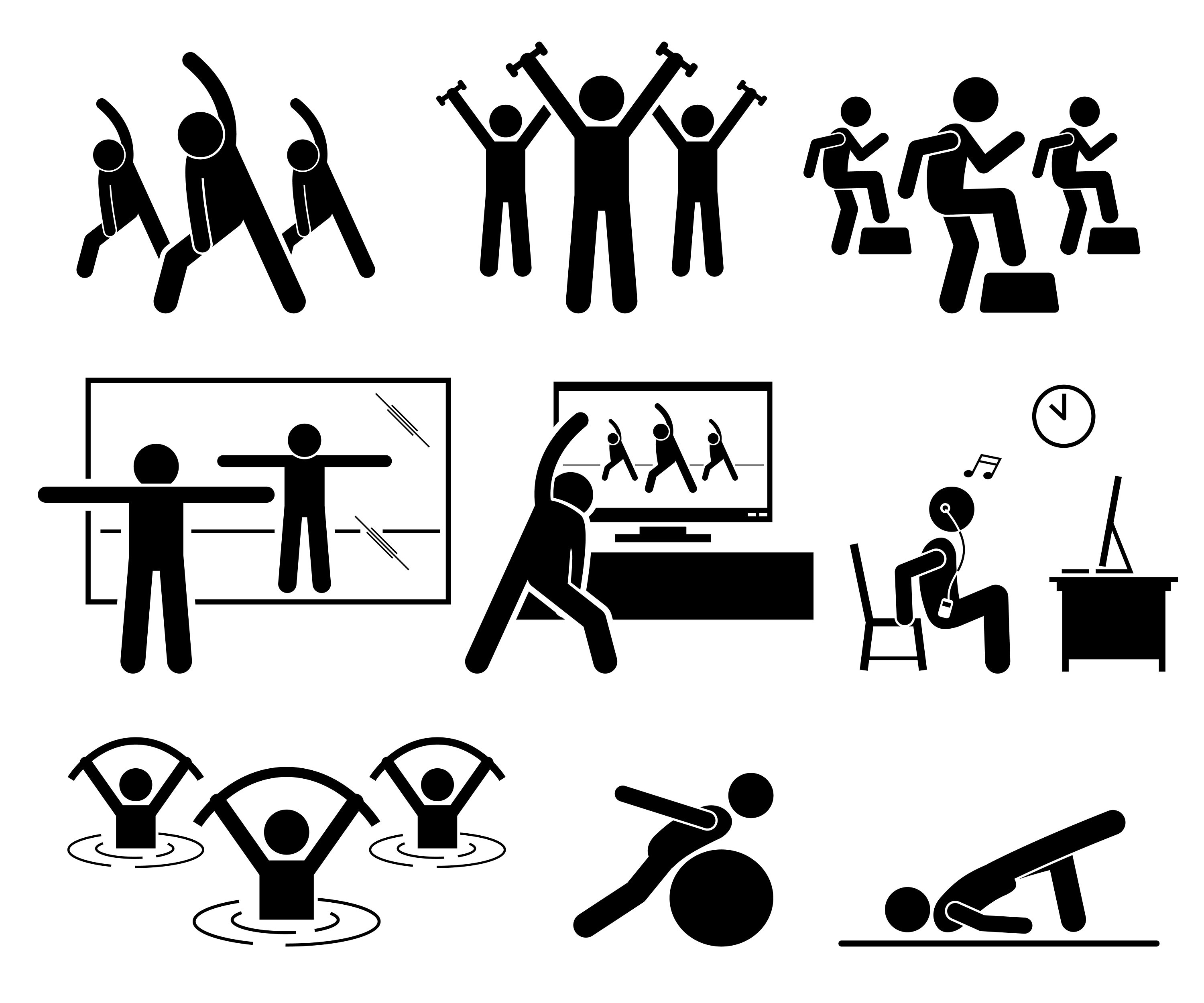 exercise class clipart