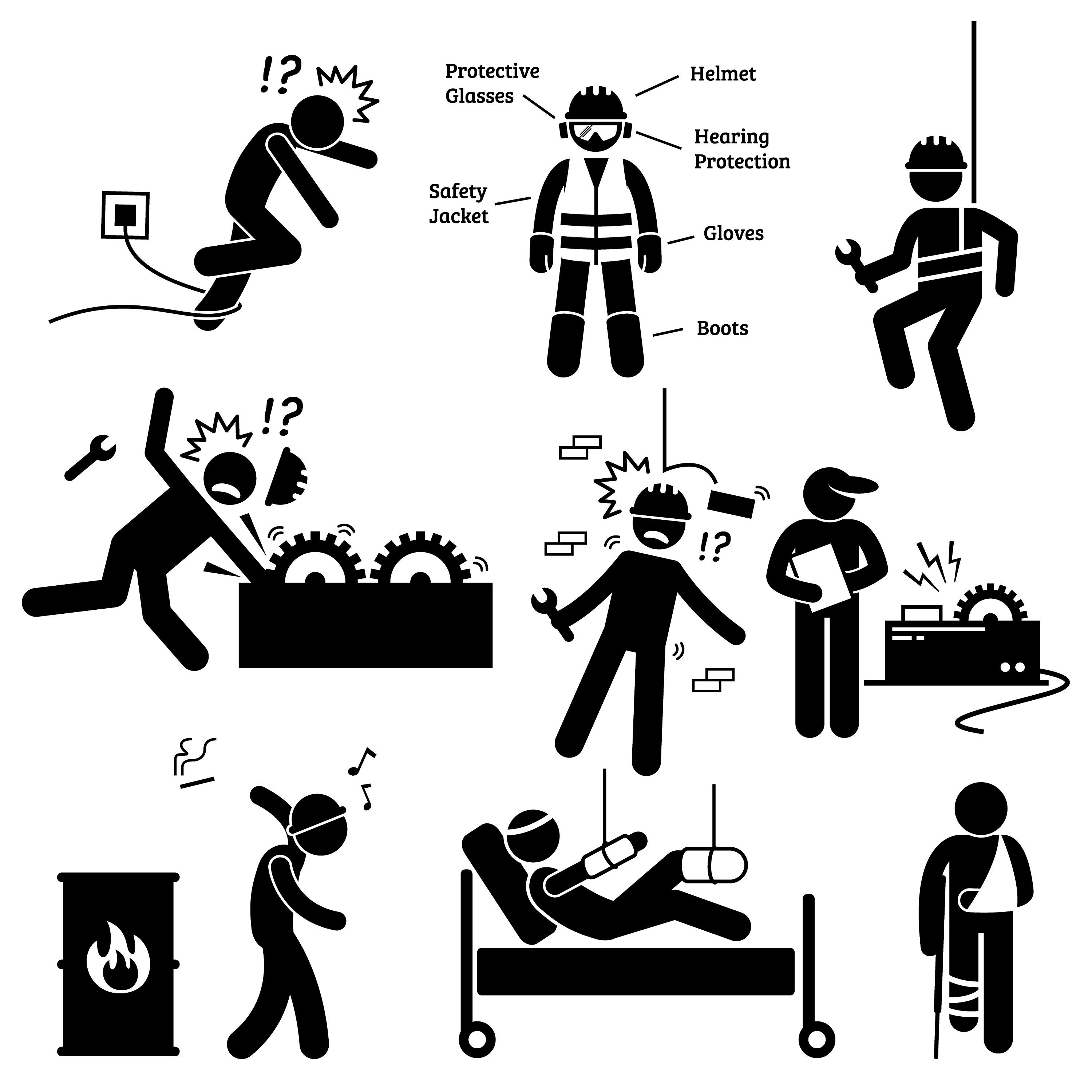 Occupational Safety Health Worker Accident Hazard Injury Protection ...