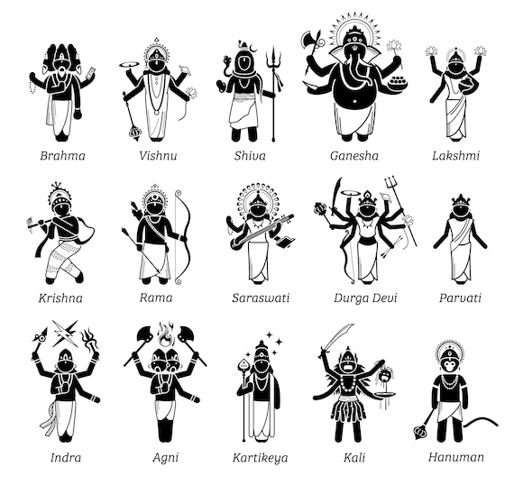 GODS and GODDESSES - インドの神々（英語）