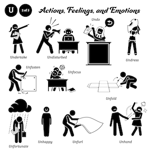 Figuras de palo Hombre Personas Stickman Silueta Acción Verbos U Vector SVG PNG EPS Cliparts Clip Arts Negro Pictograma Signo Símbolo Iconos gráficos