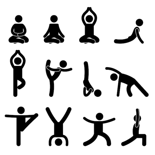 Yoga Meditation Meditate Exercise Stretching Focus Healthy Lifestyle Concentration Serenity Fitness Workout Icon Pictogram PNG SVG Vector