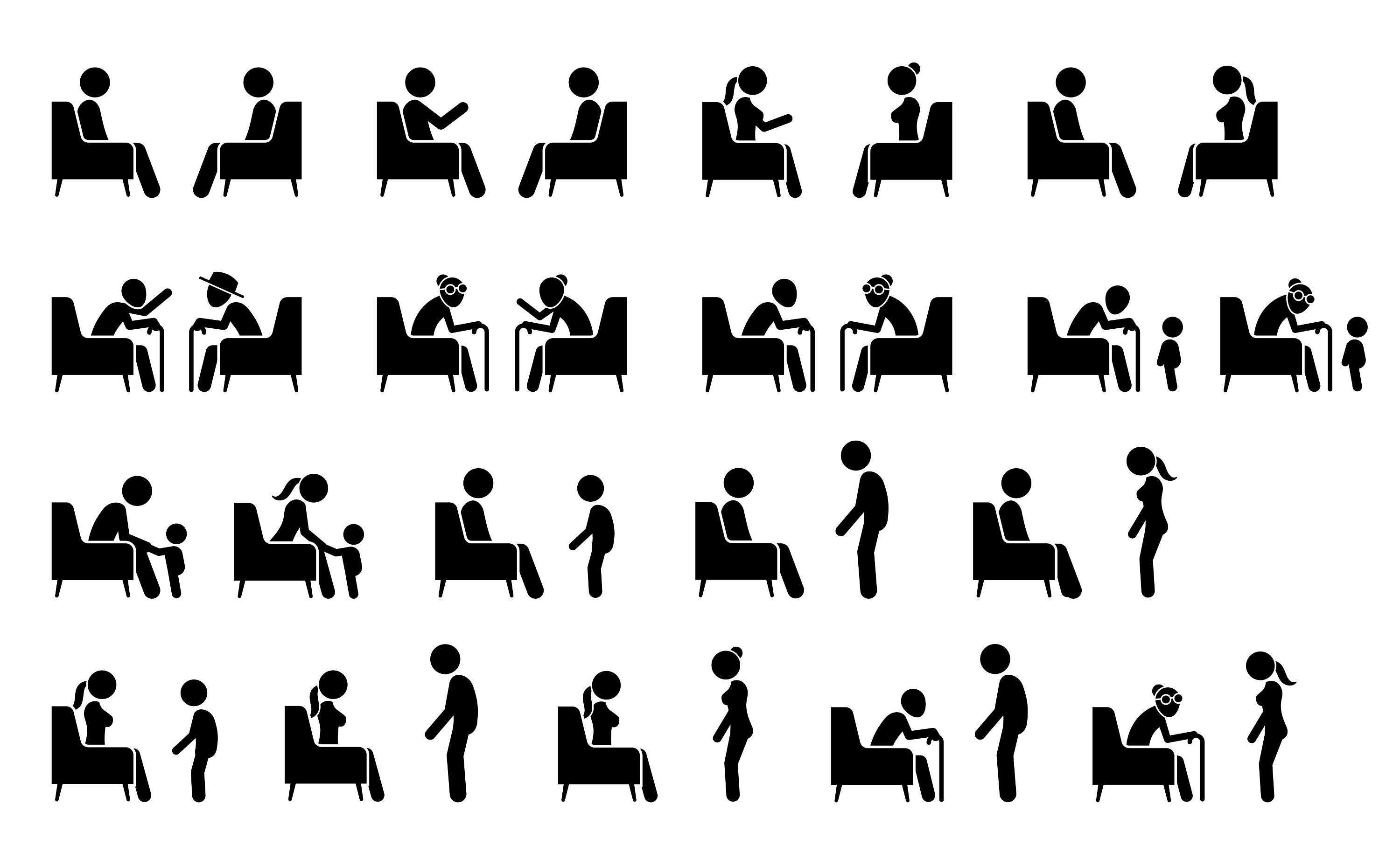 Persone sedute cad Italia