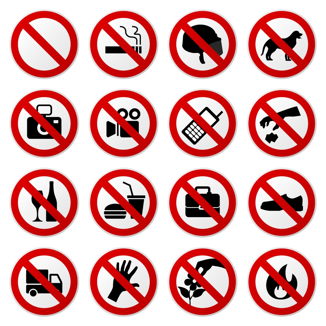 Forbidden Sign. Prohibited Symbol. Round Graphic by microvectorone ·  Creative Fabrica