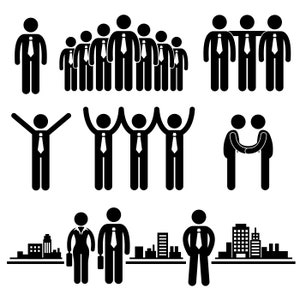 Business Businessman Company Group Team Worker Employee Employer Partner Executives  Stick Figure Pictogram Icon PNG SVG EPS Vector Download