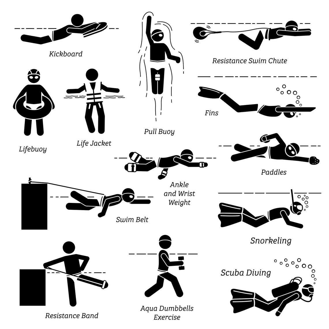 Swimmers Swimming Swim Gears Tools Equipment Training Kick Etsy