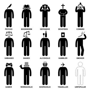 Man Känsla Känsla Uttryck Attityd Beteende Tänkesätt Sinne Mental Personlighet Karaktär Streckfigur Ladda ner Streckfigur PNG SVG Vektor