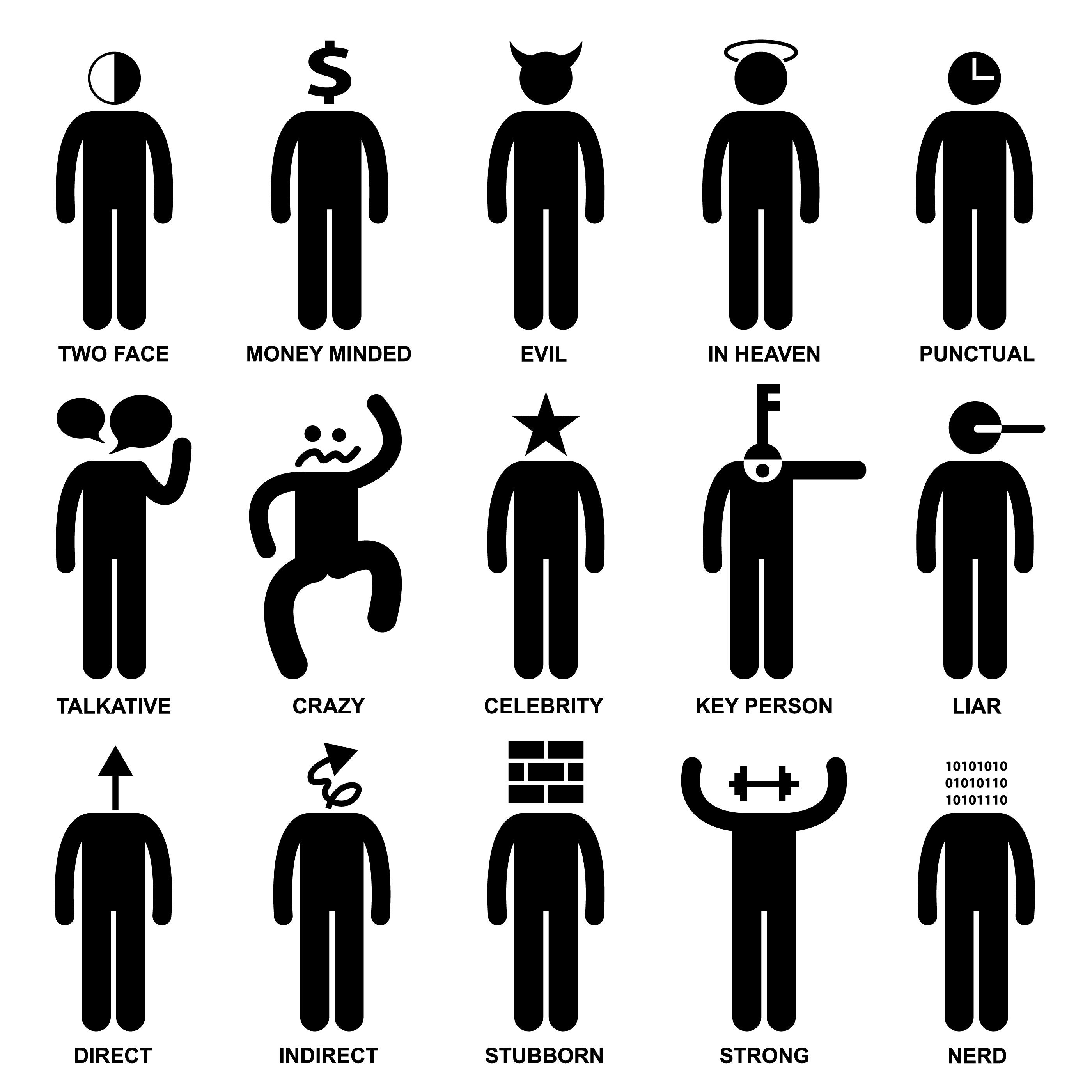 Man Emotion Feeling Expression Attitude Behavior Mindset Mind Mental Personality Character Stick Figure Download Stick Figure PNG SVG Vector