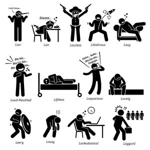 Alphabet L Negatieve Persoonlijkheid Persoonlijkheden Gedrag Karakter Eigenschappen Stick Figuur Stickman Man Person Download PNG SVG Vector