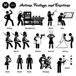 Figuras de palo Hombre Personas Stickman Silueta Acción Verbos M Vector SVG PNG EPS Cliparts Clip Arts Negro Pictograma Signo Símbolo Iconos gráficos