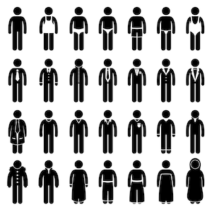 Man Men Person Wear Clothing Clothes Fashion Style Apparel Garment Undergarment Wardrobe Design Instant Download Sign Icons PNG SVG Vector