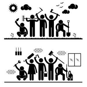 Community Cleaning Effort Humanity Volunteer Group Outdoor Park Neighborhood United Association Society Resident Local People PNG SVG Vector