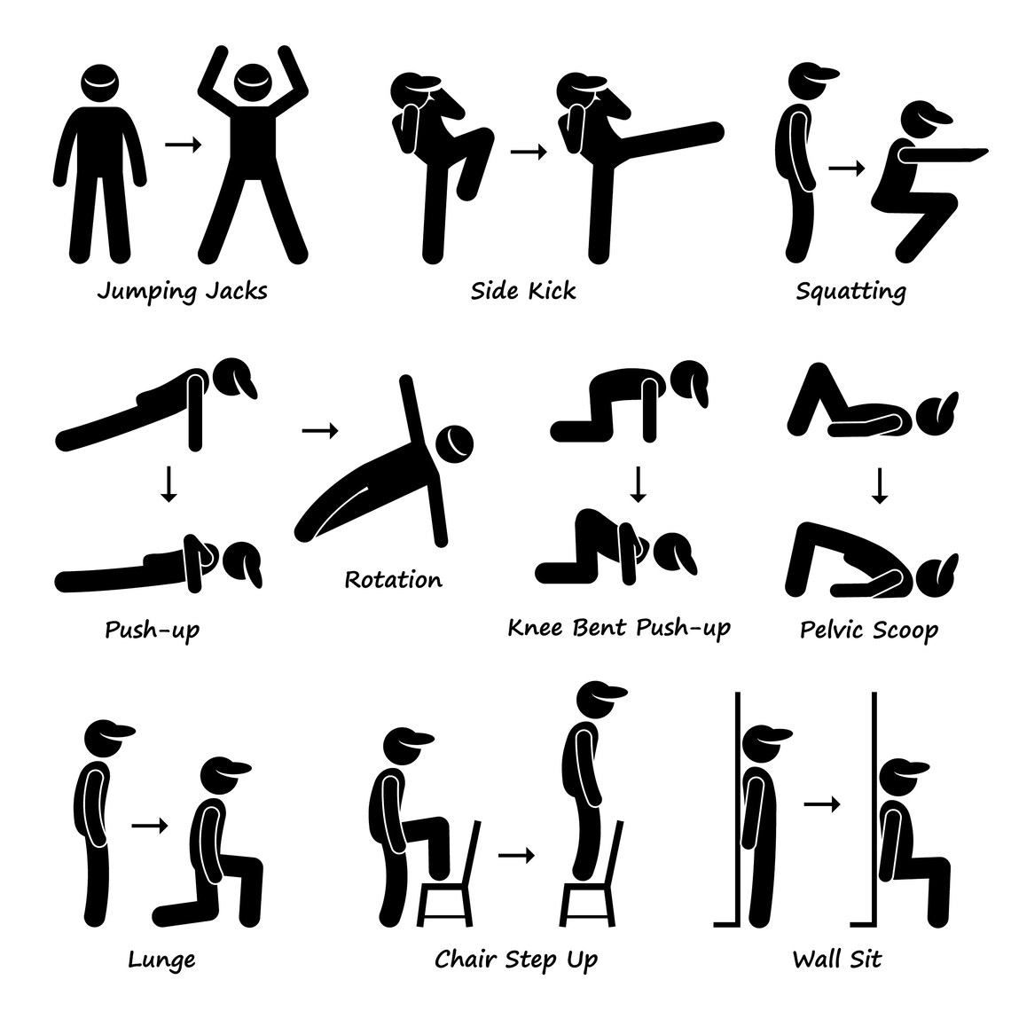 K??rper Training ??bung Fitness Kraft Training Jumping Jacks Etsy