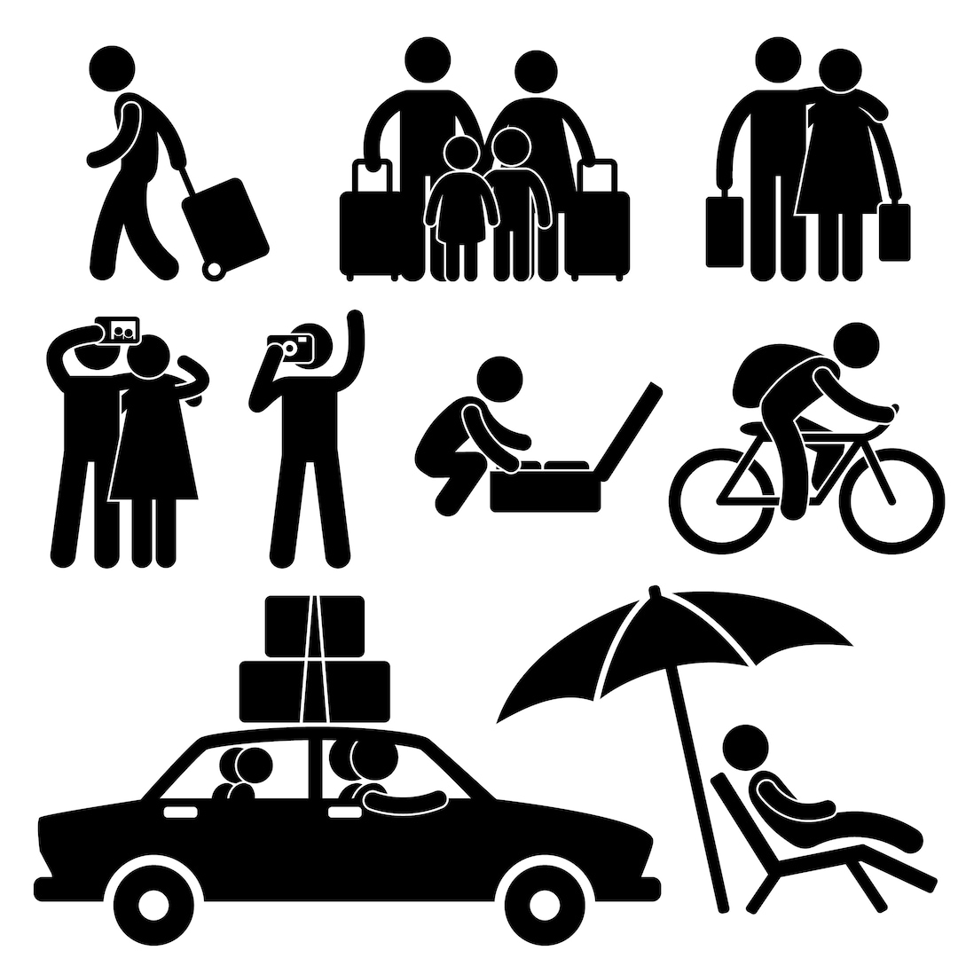 Family Vacation Couple Honeymoon Tourist Travel Trip Holiday Tourism ...