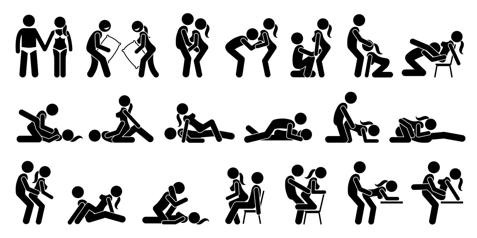 Sex SVG Sexual Positions EPS Foreplay Vector Fuck Positions image 1.