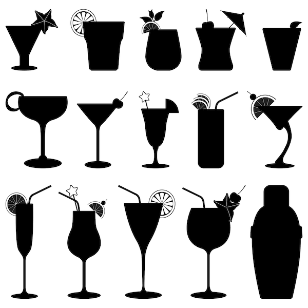 Cocktail SVG, Silhouette Cocktail, boisson PNG, vecteur de boisson, Bundle de jus de fruits, fruits boissons EPS, boissons vecteur, œuvres d’art Cafe eps,