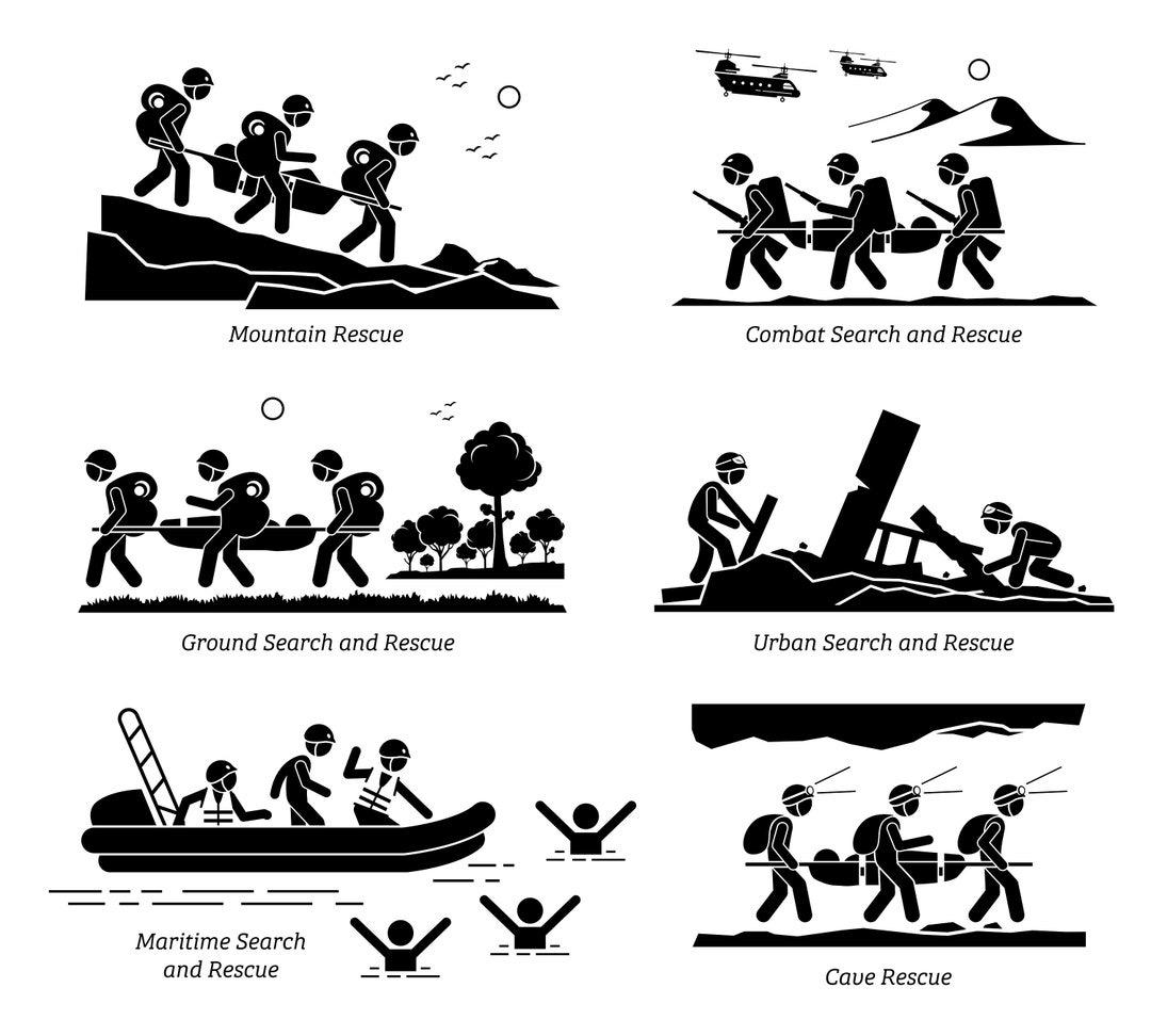 Search Rescue Operations Medic Save Savior Emergency Life Death Victim ...