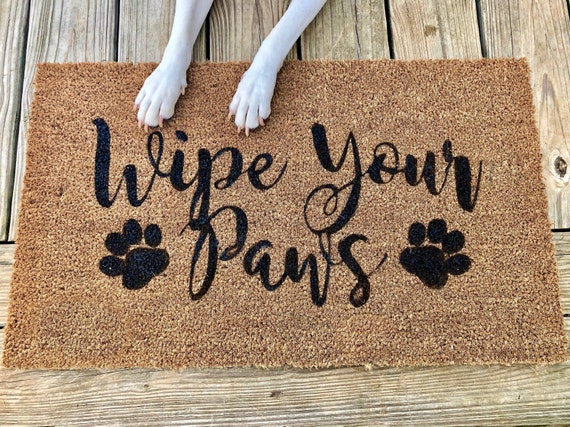 Wipe Your Paws Doormat Etsy