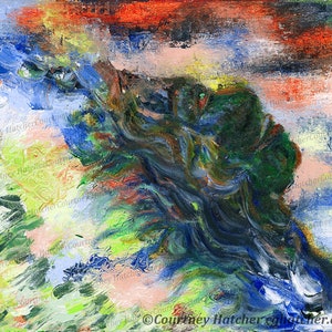 Abstract Color Print, Emotional Expressionism, Modern Giclee Art, Bold Portrait Art, Emerge, Abstract Landscape Wall Art, Courtney Hatcher