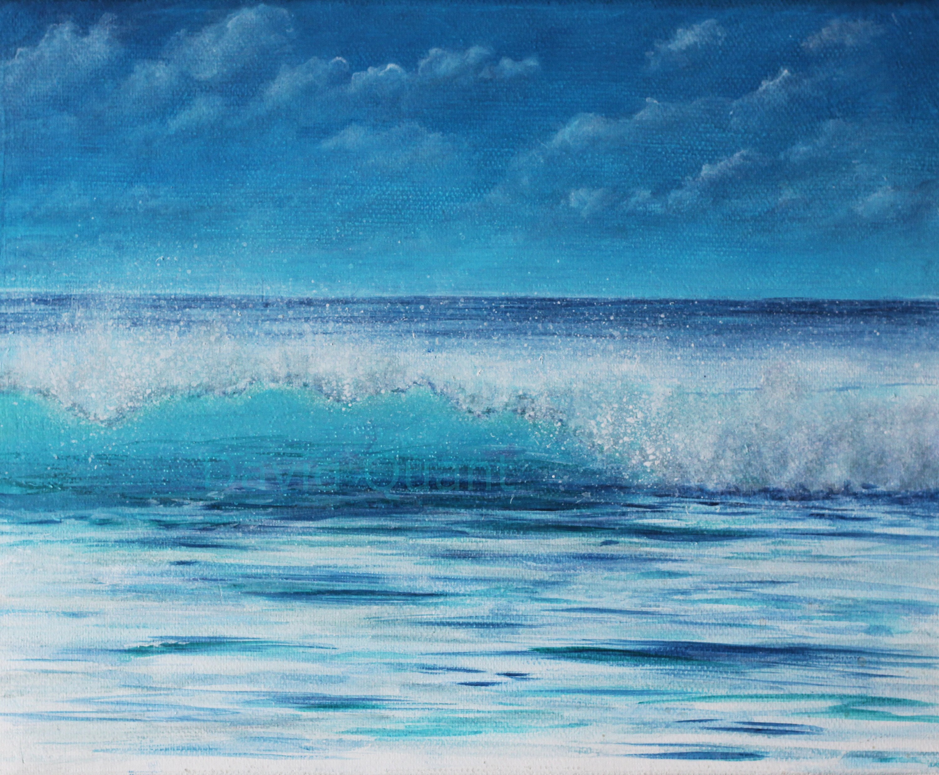 Etsy - Peinturesmer Bleu Peinture Vague David Quant Peintre | Sea Painting Wave Acrylic