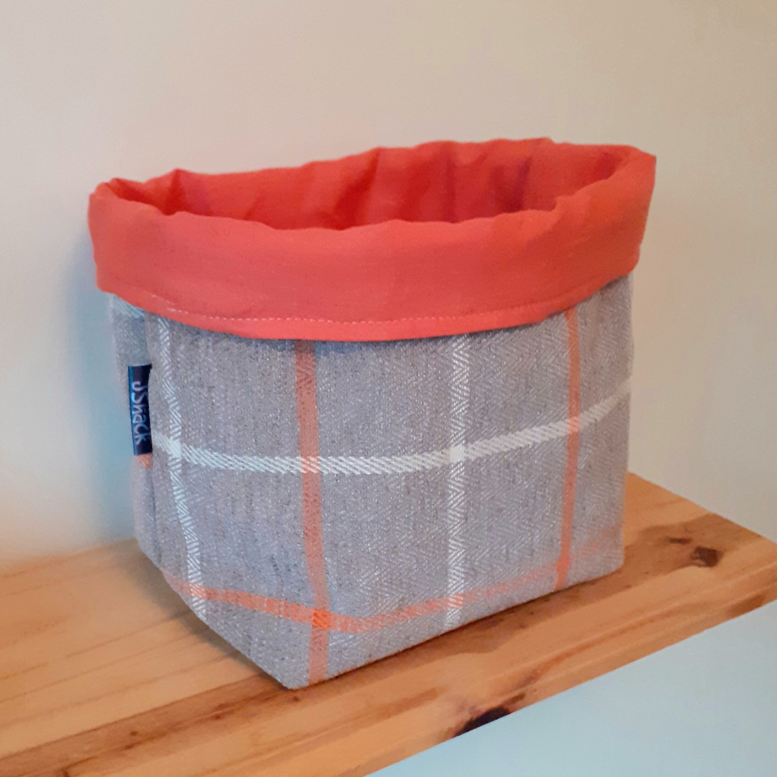 Cesta de almacenamiento de tela estilo Tweed organización del | Etsy