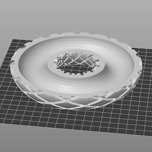 only digital FILE stl: abha whirpool POE coil half w/ hole 16cm 6.29in vibrational wave scalar torsion frame marko dds generator printing