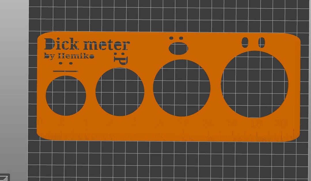 Only STL Files: Penis Dick Ruler Meter 3d Printed Fun Party Joke Prank ...