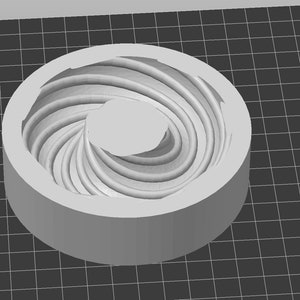 digital FILE stl: anti clockwise one way Abha mold casting whirpool POE coil for tpe half 20cm 7.87in frame marko dds printing