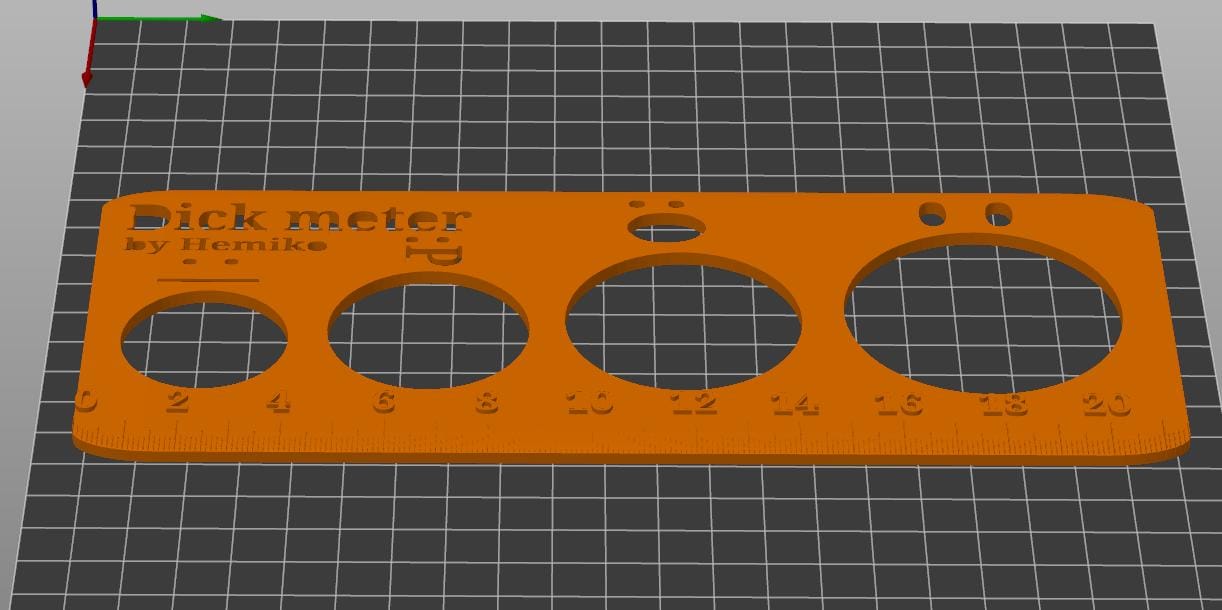 Only STL Files: Penis Dick Ruler Meter 3d Printed Fun Party Joke Prank ...