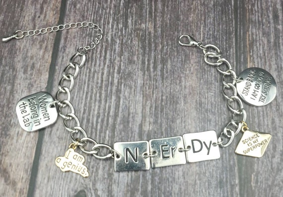 science charm bracelet