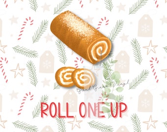 Holiday Tumbler PNG Pumpkin Roll Funny Sublimation Design