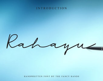 Rahayu is a signature font with a handwritten script style that makes this font looks elegant, natural, stylish and perfect for any projects