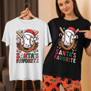 Santa&#39;s Favorite Baseball PNG, Christmas Baseball PNG Design for T-Shirts, Mugs, Tumblers Sublimation PNG file