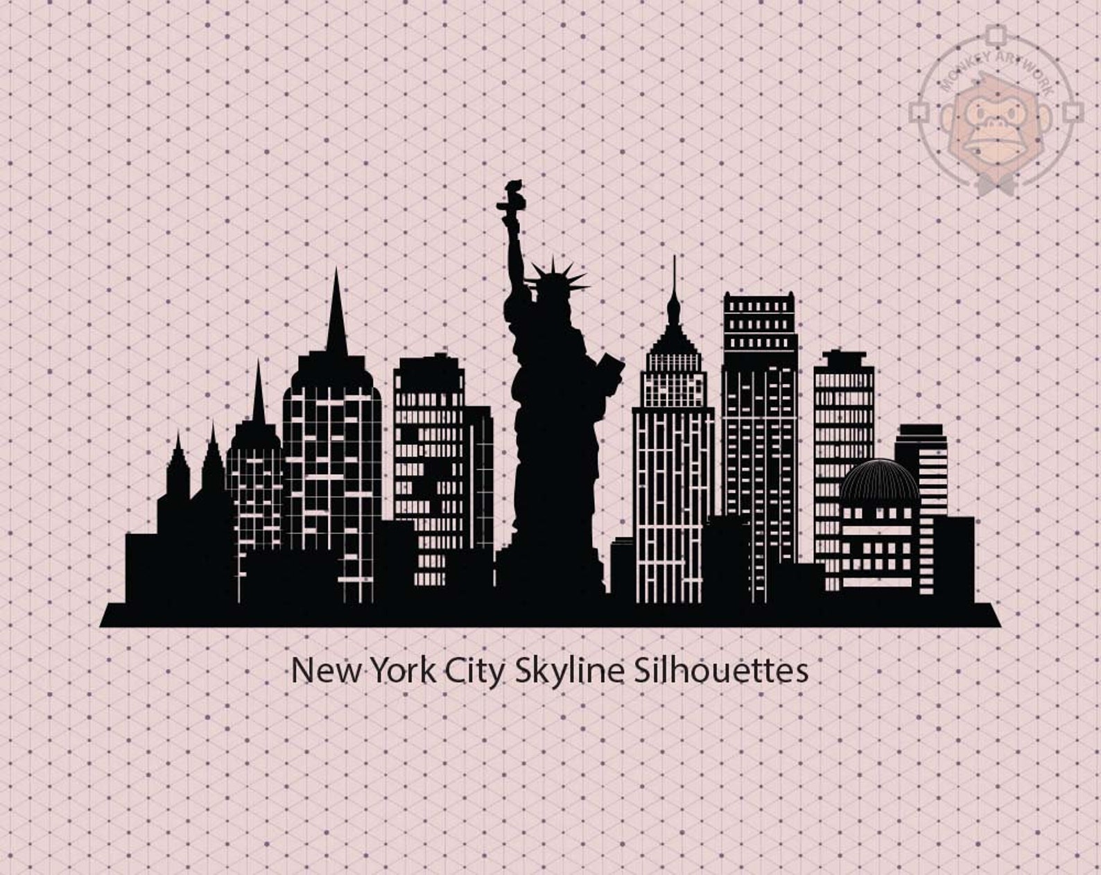 New York City Skyline Svg Files For Cricut Nyc Skyline Svg Etsy | The ...