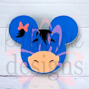 Sad Donkey, Character Inspired, Interchangeable Mouse Head Badge Reel/Topper, nurse gift, teacher gift, CNA, NP, MA, medical