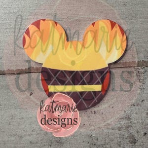 Feuer Element Charakter Inspiriert Maus Kopf Badge Reel: Austauschbarer Topper