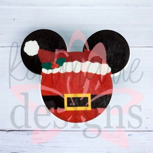 Santa Mouse Tumbler Lid Topper: Stanley H20 Accessory