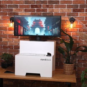 Active Stand A Simple Standing Desk Converter Convert Your Desk Into A Standing Desk Easily Made of sturdy cardboard EU zdjęcie 1