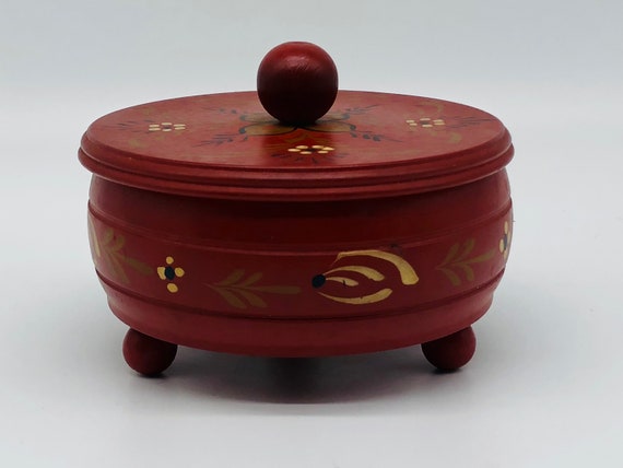 Painted Wood Trinket Box, Russian - image 2