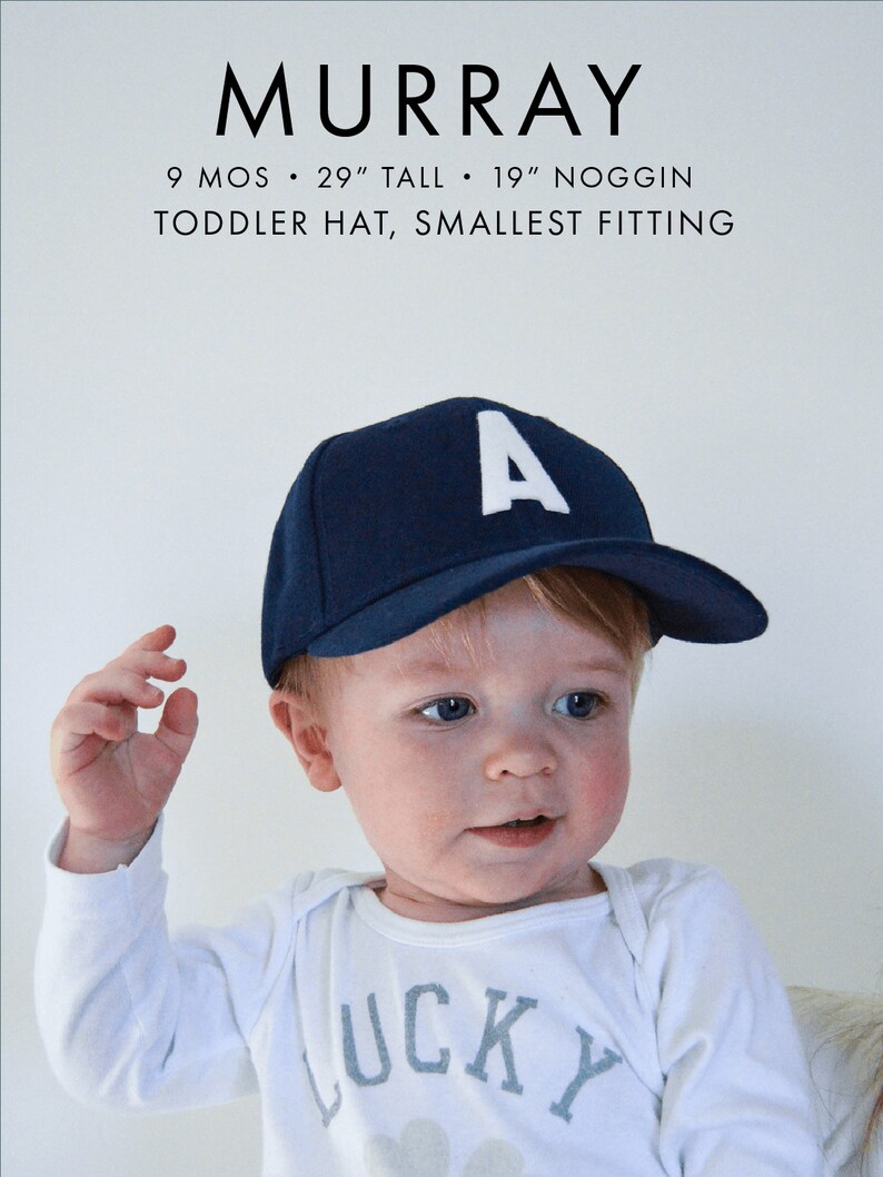 Toddler Baseball Cap with Personalized Initial Vintage Wool Etsy