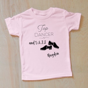 5, 6, 7, 8 Tap Dancer Personalized Kids T-shirt