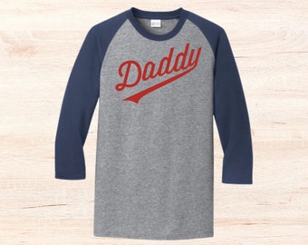 Adult Baseball Style Personalized Unisex Raglan for Mom, Dad