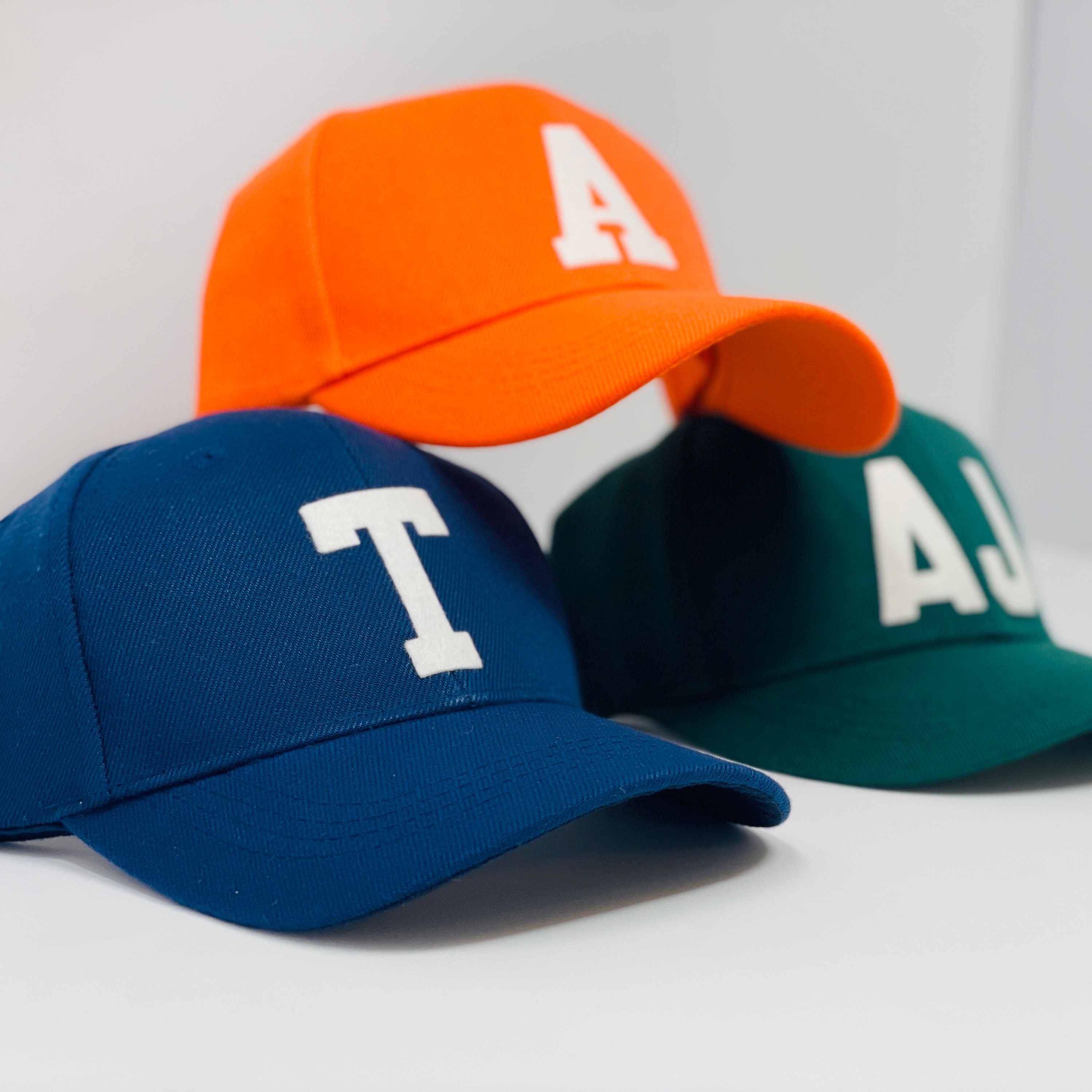 Youth/Toddler Baseball Cap with Personalized Initial Vintage Wool Let…