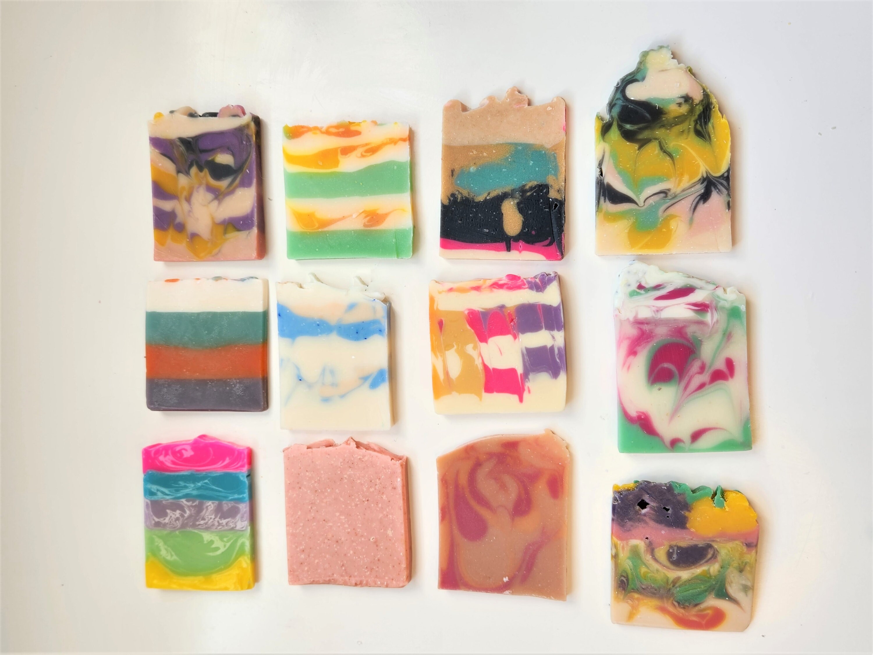 Sampler Pack 10 Samples of Handmade Soap, Sample Different Soaps