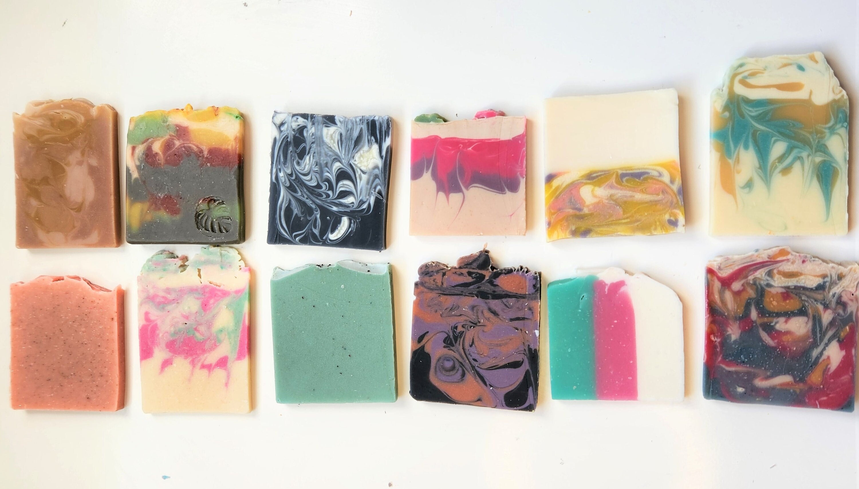 Sampler Pack 10 Samples of Handmade Soap, Sample Different Soaps