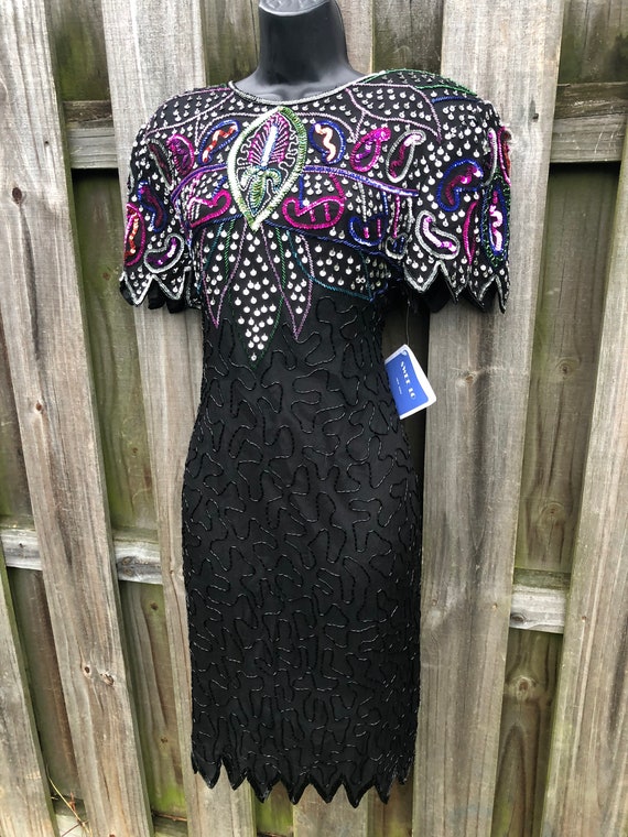 1980’s vintage multi colored Rainbow sequins party